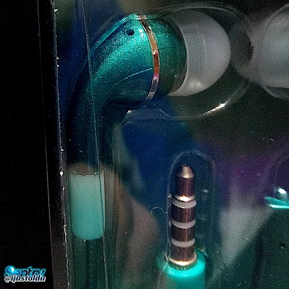 Sentry MICRO Stereo In-Ear Buds with Mic | Teal | Deluxe Tangle-Free Cord - Picture 12 of 13